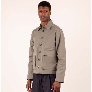 GREI NEW YORK Mens Photographer Jacket Olive Green Button Front Size 2/Medium